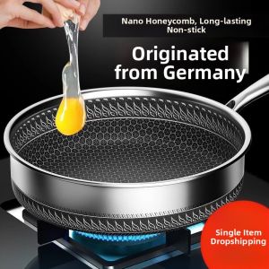 MAIYUQI | Non-Stick Honeycomb Full Screen Stainless Steel Fry Pan