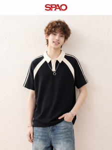 spao | Color-Block Splicing Polo Shirt