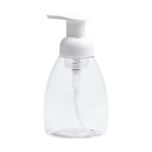 Refillable Foam Pump Bottle 250ml Transparent PET Durable Soap Dispenser One Hand Operation for Home Office Use