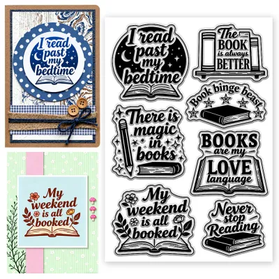 PVC Plastic Clear Stamps for DIY Scrapbooking Photo Album Decorative Cards Making Word 160x110mm