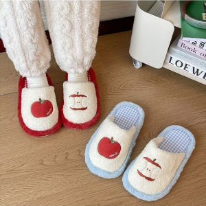 Dép Bông Lông Cừu Dễ Thương Cho Nữ Dép Bông Lông Cừu Mùa Thu Đông Dép Bông Lông Cừu Chống Trượt Trong Nhà Dép Bông Lông Cừu Cotton Ấm Áp