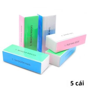 Bộ 5 Miếng Dũa Móng Tay Nhiều Màu Sắc Bộ Dụng Cụ Đánh Bóng 4 Chiều Dụng Cụ Làm Móng Dụng Cụ Mài Móng EVA Bộ Dụng Cụ Làm Móng Nghệ Thuật Cho Móng Hoàn Hảo