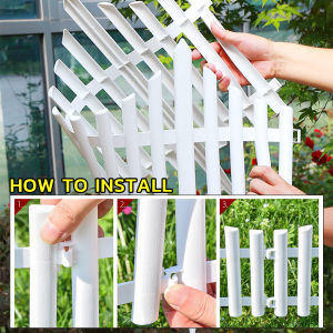 Jozoo White Fence Yard Home Garden Decoration Strong Outdoor Fence Gardening Fitment