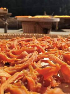 Handmade Soft Sticky Red Heart Sweet Potato Dried Snack 500g from Hunan Farm Reverse Steamed Taro Strip Nutritional Treat