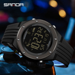 SANDA Brand Top Luxury Fashion Sports Mens Digital Watches Complete Calendar Waterproof Simple Casual Watches