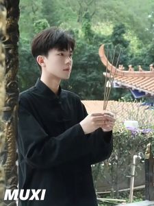 SINRANSINYA丨áo sơ mi tay dài-Áo khoác vải lanh trẻ trung Áo nam áo có tay dài nhồi lông nút cổ điển kiểu Trung Quốc Áo có cổ đứng Bộ đồ kiểu Xường Xám giản dị