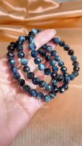 🔮🪬= 7MM= 切面蓝虎眼手串 Faceted Blue Tiger’s Eye Bracelet |韧如岩石 ✦ 深海守护 ✦ 信心倍增 ✦ 平和心境|