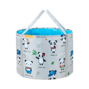 Foldable Bath Tub for Babies And Adults Wood Bucket Bath Bag Family Personal Hygiene Tools Bathroom Supplies Sitting Bath Pan