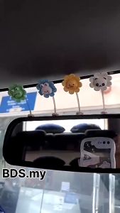 Cute Cartoon Ornament Car Shaking Head Flower Car Interior Decoration Dashboard Decor Toys Hiasan Aksesori Kereta