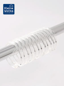 Kleine Wolke กิ๊บติดผ้าม่านรูปตัว O แบบโปร่งใสพลาสติก กิ๊บติดผ้าม่านแบบหมุนได้ ง่ายดาย ใช้งานได้หลากหลาย ไม่มีรอยยับ