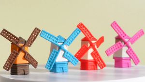 Phụ kiện tiểu cảnh cối xay gió trang trí terrarium sen đá xương rồng