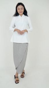 Forest x Hatta Dolmat Ladies Woven Jacquard Checked Baju Kurung | Baju Kurung Perempuan - 885067