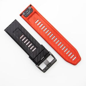 22mm 26mm Quickfit Carbon Fiber Watchband for Garmin Fenix 8 7X 6X 5X Plus Epix Silicone Wrist Strap for Fenix6 7 955 EPIX Watch