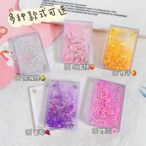 Transparent Acrylic C-Brick DIY Sandflow Fruit Design Stickers Magnetic Gukar Brick Photo Frame Desktop Decoration