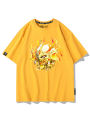 Party Dragon Soul Warrior T-Shirt Short Sleeve Pure Cotton Kids' Clothing Summer Casual Loose Fit Cartoon Anime Print Sweat Absorbent. 