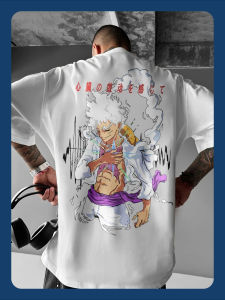 Bandai | ONE PIECE Peripheral Printing Summer Short-sleeved T-shirt Classic Animation Mens and Womens Fashion Trend Cotton T-shirt