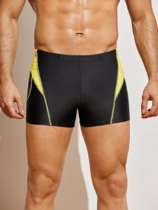 Mens Professional Boxer Briefs Swimsuit Compression Quick Dry Swimming Pants