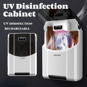 Kitchen UV Sterilizer Box Spoon Fork Disinfection Chopstick Cabinet Wall-mounted Sterilizer Holder