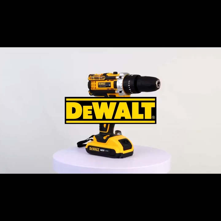 198V Cordless Hammer Drill Driver with Free Two 128V Batteries Electric Screwdriver Drill bit