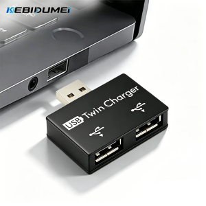Kebidumei | KEBIDUMEI USB Hub Dual USB Charging Adapter USB 2.0 Splitter USB Male To Twin Charger Female for PC Laptop Macbook Pro Huawei