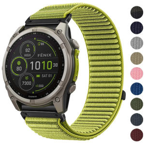 QuickFit 26mm 22mm Nylon Strap For Garmin Fenix 8 Pro 51mm AMOLED/MicroLED Fenix8 47mm 7 7X Pro Solar 6 6X Watch Band Bracelet