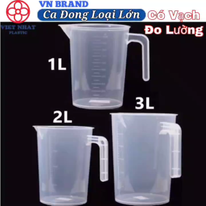 💝 Bộ Ca Đong 1 Lít 2 Lít 3 Lít Nhựa Việt Nhật - Trong Suốt Vạch Chia Định Lượng Dập Nổi 💝