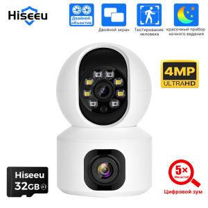 Hiseeu | Hiseeu 2K 4MP PTZ IP Camera WIFI Wireless Smart Home Security Surveillance Camera Two-way Audio Indoor Baby Pet Monitor Camera