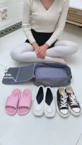 Túi Giày 3 Ngăn gắn vali du lịch chống thấm nước tiện dụng