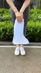 รองเท้ากันฝน ถุงหุ้มรองเท้า ถุงคลุมรองเท้ากันน้ำ พื้นยางกันลื่น รองเท้ากันฝนพีวีซีกันลื่น ถุงคลูมเท้า ใส่เดินสบาย