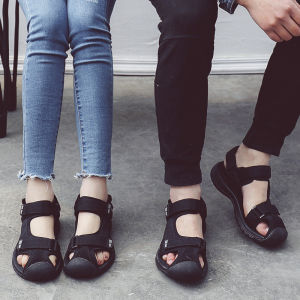 New 2024 Trendy Beach Shoes Slippers Casual Work Anti-slip Student Large Size Head Cover Sandals Breathable Rubber Sole