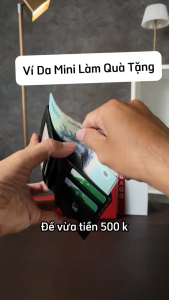 Ví Da Mini Nam Nữ PANDAGO MiniJoy Cao Cấp Da Thật Nhỏ Gọn Bỏ Túi Thời Trang