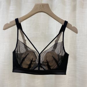 Charming Li Qiao Ultra-thin Cup ผ้าไหม Bra ผู้หญิง ลูกไม้ ชุดชั้นใน Crystal Cup Bra สําหรับหญิงสาว ระบายอากาศได้ดี Urban Style Bra