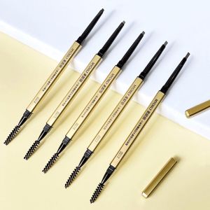Small Gold Bar Double-Headed Eyebrow Pencil Female Naturally Waterproof Sweat-Proof Long Lasting Fadeless Extremely Fine Head Wild Eyebrow Beginner Genuine Goods