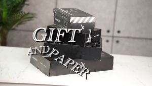 EVERNEXT - BOX KARDUS BLACK BOX HADIAH ULANG TAHUN PACKING PREMIUM KOTAK KADO HAMPERS