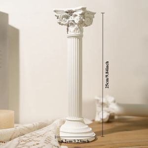 Roman Pillar Greek Temple Ruins Ornaments Classic Column Architectural Statue Sculpture for Wedding Table Home Garden Decor