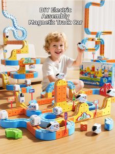 HUANGEN | Educational Magnetic Track Train Building Blocks