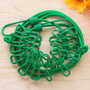Dây Phơi Quần Áo Di Động Nhẹ Bền Chống Gió Chống Trượt Với 12 Kẹp Đàn Hồi Dùng Cho Cắm Trại Ngoài Trời Du Lịch RV Bãi Biển Ký Túc Xá Phơi Đồ