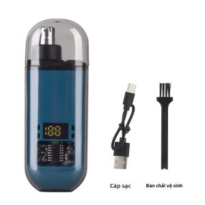 Máy Cắt Lông Mũi Điện Dùng Pin Sạc Cho Nam Mini Nhỏ Gọn Hình Dạng Bỏ Túi Dao Cạo Lông Mày Máy Cắt Tóc Bằng Nhựa ABS