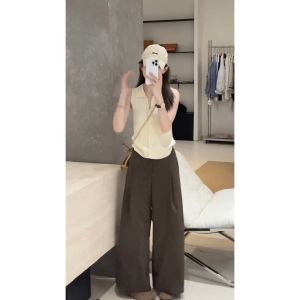 YUEZHONGWEI | Slimming Age-Reducing Striped Ice Silk Vest