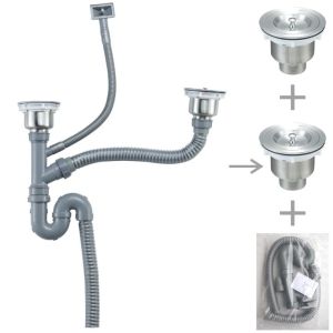 Stainless Steel Kitchen Sink Drain Accessories Double Single Basin Odor Proof Sink Strainer Pipe Fitting Kitchen Home Decor
