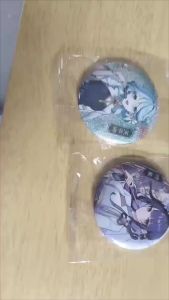 2025 Game  Xiao Beelzebul Raiden Sho Wanderer Balladeer Kabukimono Hat Guy Focalors Furina de Fontaine Cosplay Badge Pin Tinplate Brooch Accessories