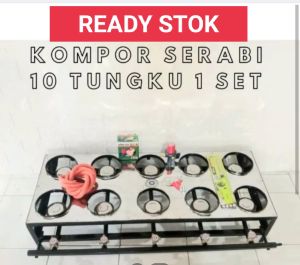 1 set kompor martabak mini 10 tungku / kompor serabi