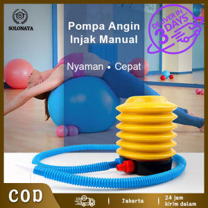 Pompa Angin Injak Manual (Bulat Kuning): Aksesoris Olahraga & Rekreasi