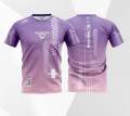 เสื้อวิ่ง พิมลาย สีม่วง. 