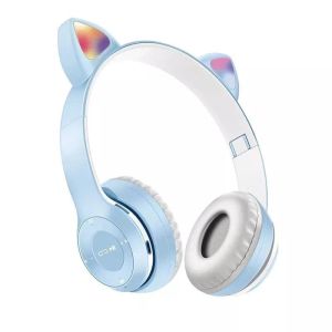 Headphone Kucing Led Headset Kucing Bluetooth Wireless Headphone LED Cat P72M P47M B18