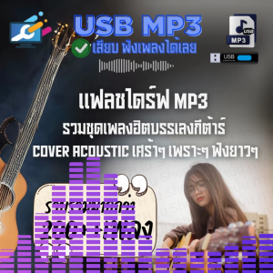 แฟลชไดร์ฟ MP3  รวมชุดเพลงฮิตบรรเลงกีต้าร์  Cover Acoustic เศร้าๆ เพราะๆ ฟังยาวๆ