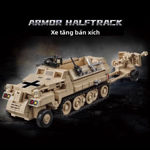 TAOZIAWA | Bộ Xây Dựng Mô Hình Xe Tăng Hổ Đức WWII Màu Tuyết