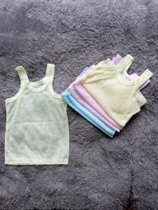 Singlet/Kaos Dalam Anak motif jaring/motif bolong segitiga Standar (Paket 1/2 Lusin) Ukuran S/M/L/XL