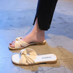 Summer Beach Vacation Flat Bottom Womens Slippers Fashionable Outdoor Wear Casual Low Heel Rubber Outsole PU Upper