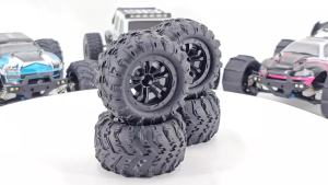 JJRC | 12mm Hex 85mm/81mm Tires for RC Car Wheel Part 4PCS Tires for SCY 16101/2/3 MJX 16208/9 14209 JJRC Q130 HBX Wltoys RC Car Tire